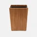 Harper Dark Teak Wastebasket Square Tapered Veneer With Faux Bone