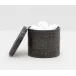 Hawen Black Bath Canister 4.5"D x 4.5"H