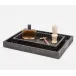 Hawen Black Trays 10"L x 6"W x 1.5"H, 13"L x 10"W x 1.5"H, Set of 2
