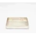 Humbolt Matte Silver Soap Dish Rectangular Straight Ridged Metal