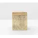 Humbolt Shiny Brass Canister Square Straight Ridged Metal