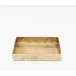 Humbolt Shiny Brass Soap Dish Rectangular Straight Ridged Metal