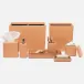 Lorient Aged Camel Tissue Box 6"L x 6"W x 6"H