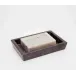 Luxor Black Matte Soap Dish Rectangular Tapered Marble