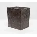 Luxor Black Matte Wastebasket Rectangular Tapered Marble