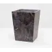 Luxor Black Matte Wastebasket Square Tapered Marble