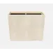 Manchester Ivory Double Wastebasket Rectangular Tapered Realistic Faux Shagreen