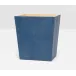 Manchester Navy Wastebasket Rectangular Tapered Realistic Faux Shagreen