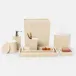 Maranello Beige/White Abaca Resin Bath Accessories