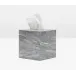 Milan Gray Tissue Box Square Straight Romblon Stone