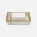 Palermo II Natural/Brass Soap Dish Rectangular: 6.5"L x 4.5"W x 1.5"H
