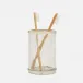 Pomaria Brushed Silver Brush Holder 3"D x 4.5"H