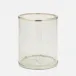 Pomaria Brushed Silver Wastebasket 9"D x 11.5"H