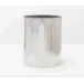 Redon Shiny Nickel Wastebasket Round Ribbed Metal