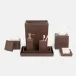 Rothwell Dark Brown Marine Leather Bath Accessories