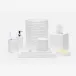 Solin White Lacquer Resin Bath Accessories