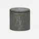 Tenby Cool Gray Canister Large Round Realistic Faux Shagreen