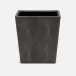 Tenby Cool Gray Wastebasket Rectangular Tapered Realistic Faux Shagreen