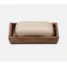 Varadero Dark Stain Soap Dish Rectangular Tapered Banana Leaf