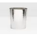 Verum Shiny Nickel Wastebasket Oval Hammered Metal