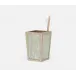 Waterford Gray Strips Brush Holder 3"L x 3"W x 4.5"H