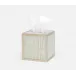Waterford Gray Strips Tissue Box 5.5"L x 5.5"W x 6"H