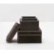 Hyde Brown Box Set Square: 5"L x 5"W x 3"H, 4"L x 4"W x 2.5"H, Set of 2