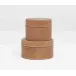 Leon Aged Camel, Set Of 2 Round Boxes Full-Grain Leather