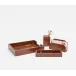 Stirling Tobacco Set: Letter Tray Envelope Holder Pencil Tray And Pencil Holder Full-Grain Leat