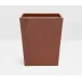 Stirling Tobacco Wastebasket Rectangular Tapered Full-Grain Leather