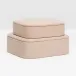 Dozza Dusty Rose Accent Boxes Large Full-Grain Leather, Set Of 2