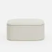 Dozza Light Gray Accent Box Small Full-Grain Leather Pack/2