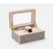 Elmbridge Sand 3-Watch Box Realistic Faux Shagreen/Glass