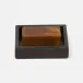 Arles Dark Soap Dish Square Straight Faux Horn