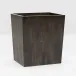 Arles Dark Wastebasket Rectangular Tapered Faux Horn