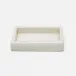 Arles White Soap Dish Rectangular Straight Faux Horn