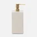 Arles White Xl Soap Pump Square Straight Faux Horn