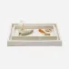 Arles White Trays Nested, Set Of 2 Rectangular Straight Faux Horn