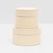 Orsett Cream Canisters 4"D x 3.5"H, 5"D x 2.5"H Set of 2