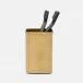 Adelaide Matte Gold Brush Holder Square Straight Brass