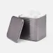 Adelaide Pewter Bath Canister Large: 4"L x 4"W x 4.5"H