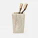 Athlone Beige Brush Holder Square Tapered Marble