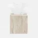 Athlone Beige Tissue Box Square Straight Marble