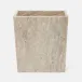 Athlone Beige Wastebasket Rectangular Tapered Marble