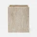 Athlone Beige Wastebasket Square Straight Marble