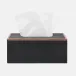 Manchester Black Tissue Box Rectangular Straight Realistic Faux Shagreen