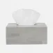 Arles Light Gray Tissue Box Rectangular Straight Faux Horn