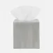 Arles Light Gray Tissue Box Square Straight Faux Horn