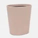 Asby Dusty Rose Wastebasket Oval Full-Grain Leather