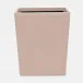 Asby Dusty Rose Wastebasket Rectangular Tapered Full-Grain Leather